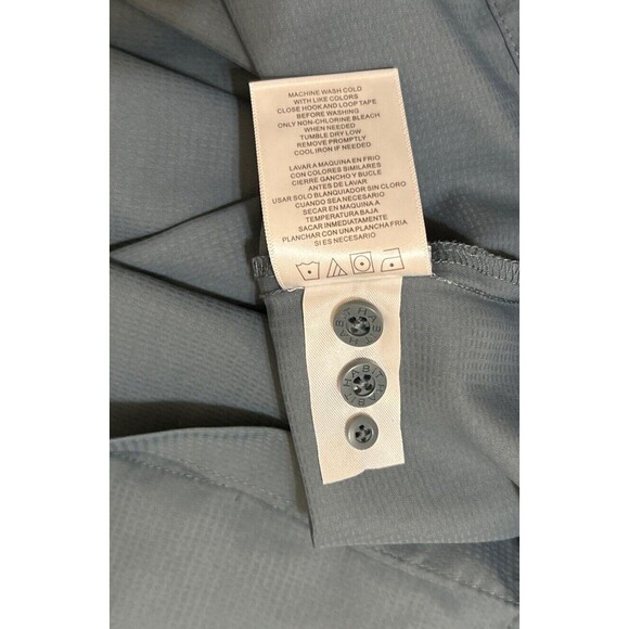 HABIT MENS Long SLEEVE RIVER Fishing Vented Outdoor SHIRT Roll Tab Gray Medium - Picture 6 of 10